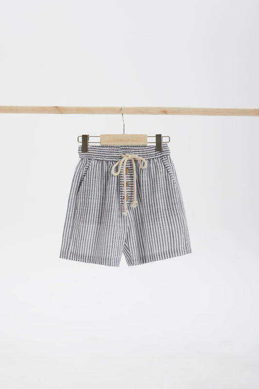 Şort Lacivert Çizgili